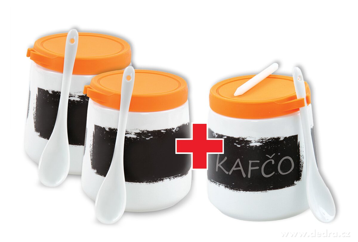 Sada 2+1 ZDARMA popisovatelná dóza s porcelánovou lžičkou