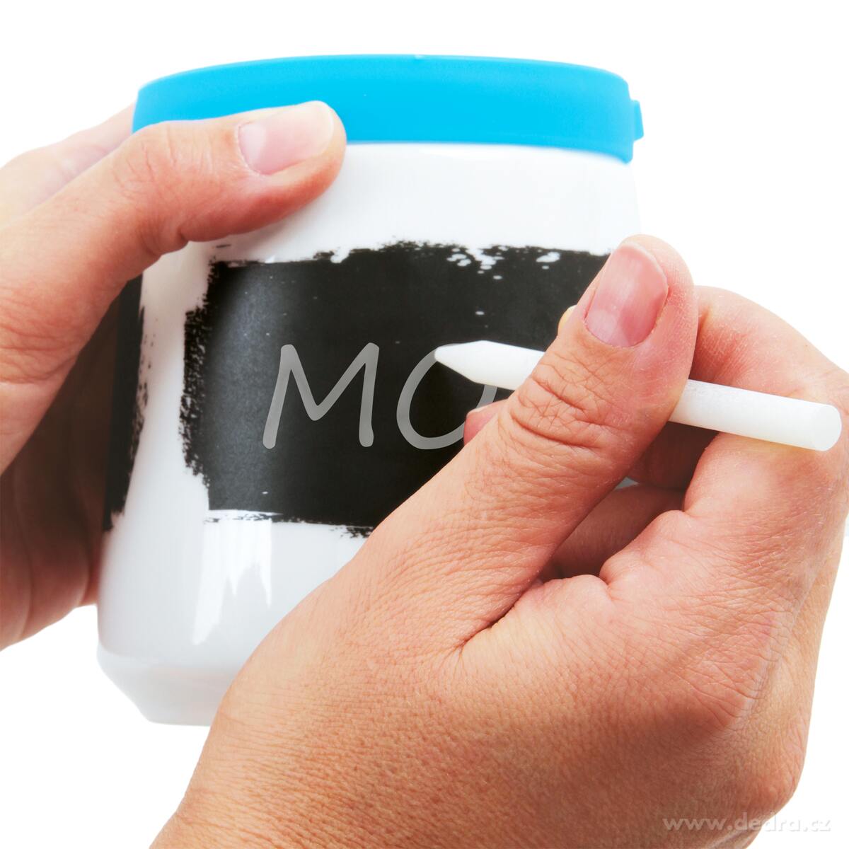 Porcelánová dóza, popisovatelná, včetně bílé tužky – náhled 4 | Grand Móda