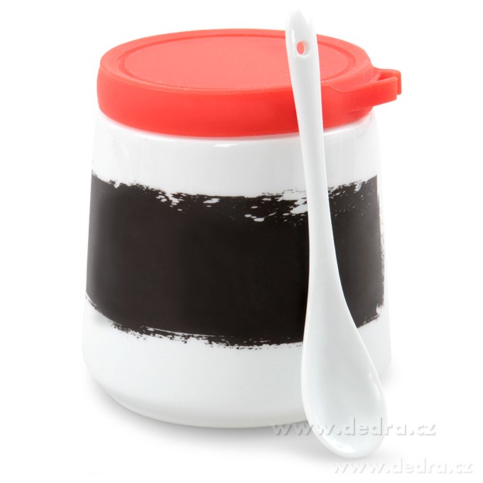 Porcelánová dóza, popisovatelná, včetně bílé tužky – náhled 2 | Grand Móda