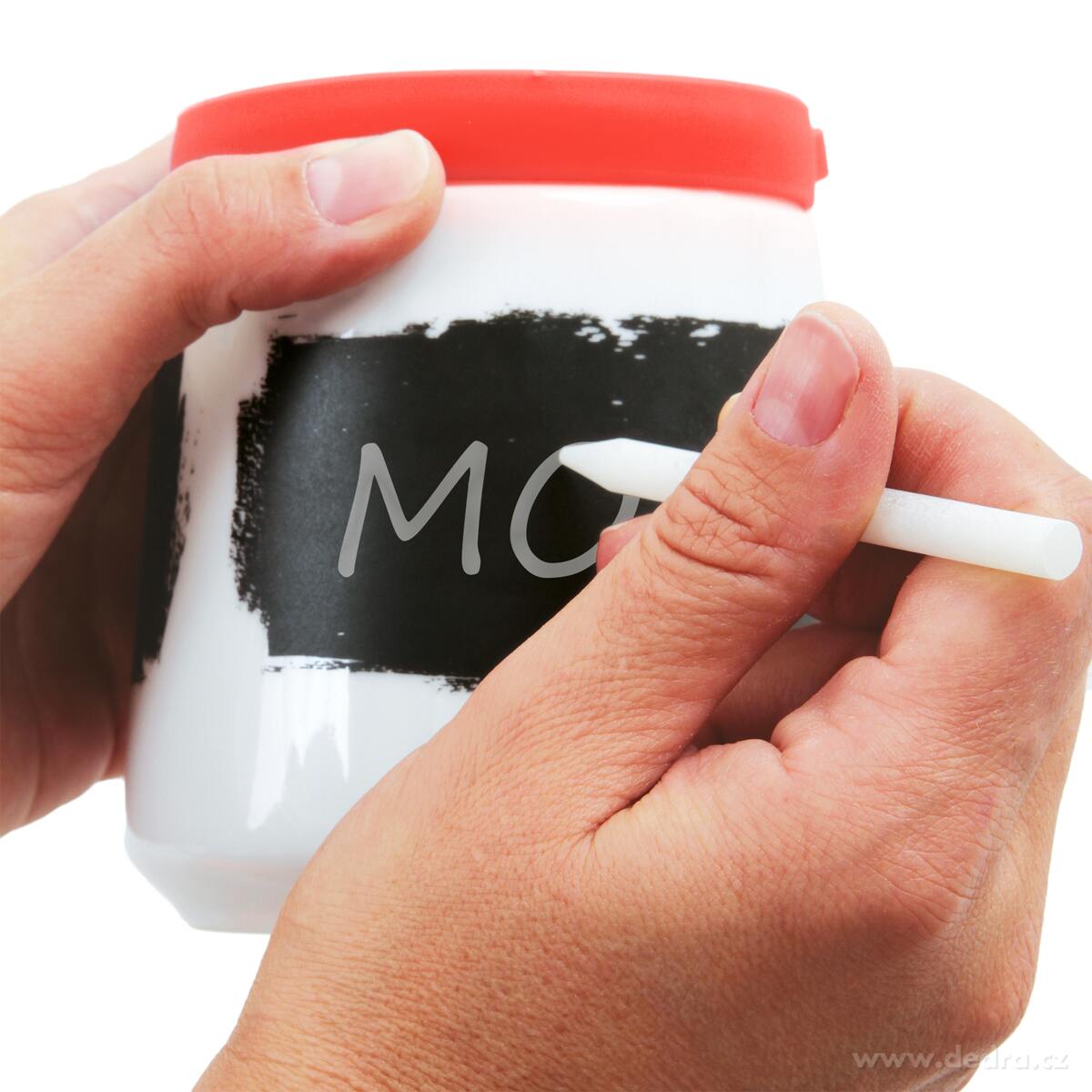 Porcelánová dóza, popisovatelná, včetně bílé tužky – náhled 3 | Grand Móda