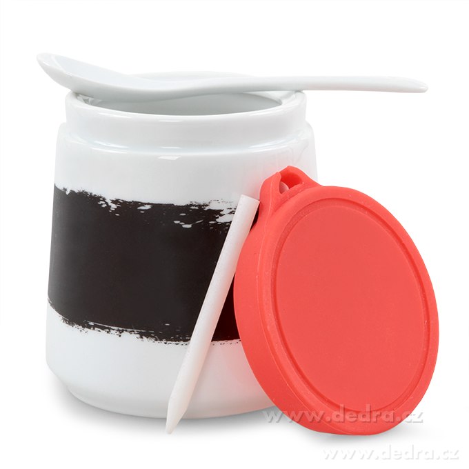 Porcelánová dóza, popisovatelná, včetně bílé tužky – náhled 5 | Grand Móda