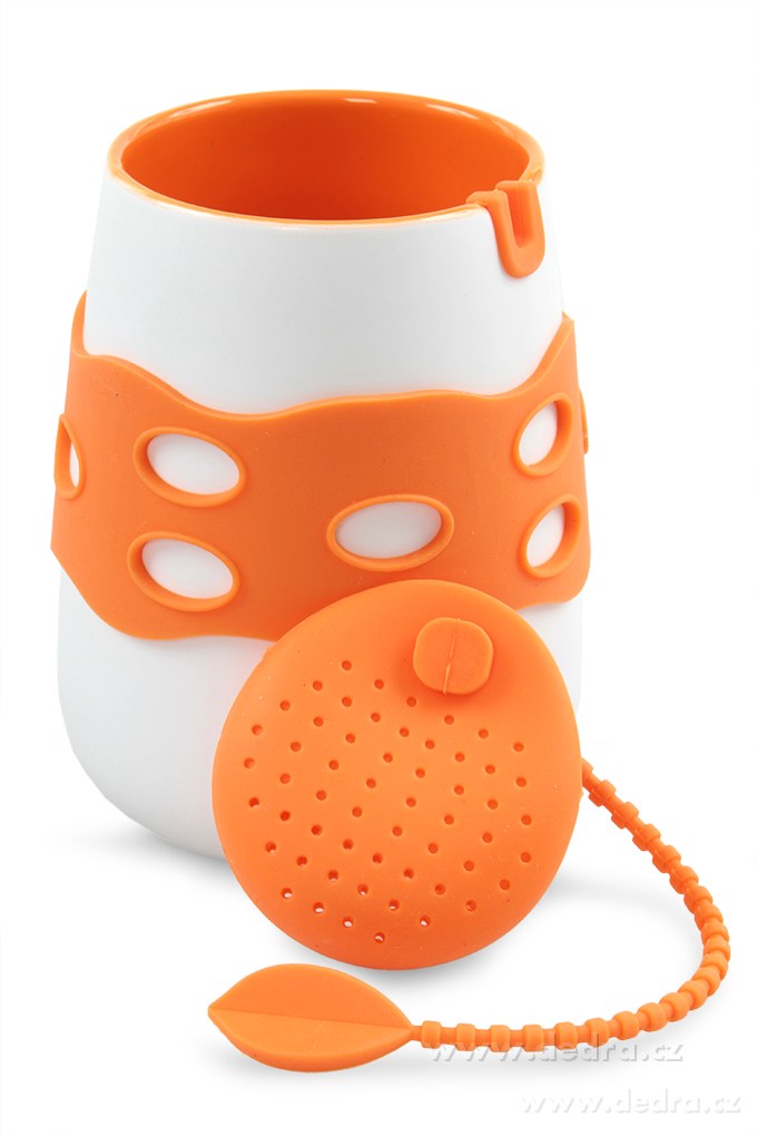 2v1 hrnek s páskem, a sítko na čaj | Hrnky a íálky | Grand Móda