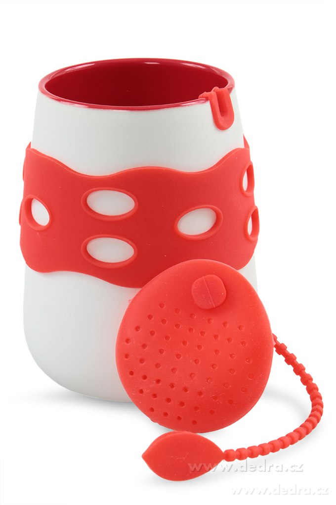 2v1 hrnek s páskem, a sítko na čaj | Konvice, karafy a džbány | Grand Móda