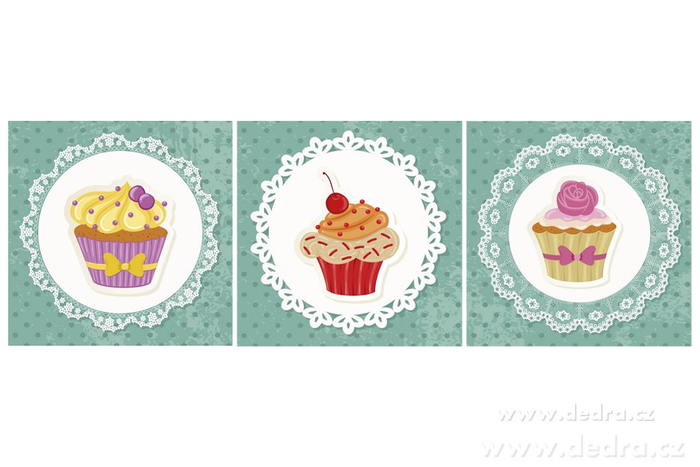 3ks obrazů na plátně, 28 x 28 cm | Nástďnné obrazy | Grand Móda