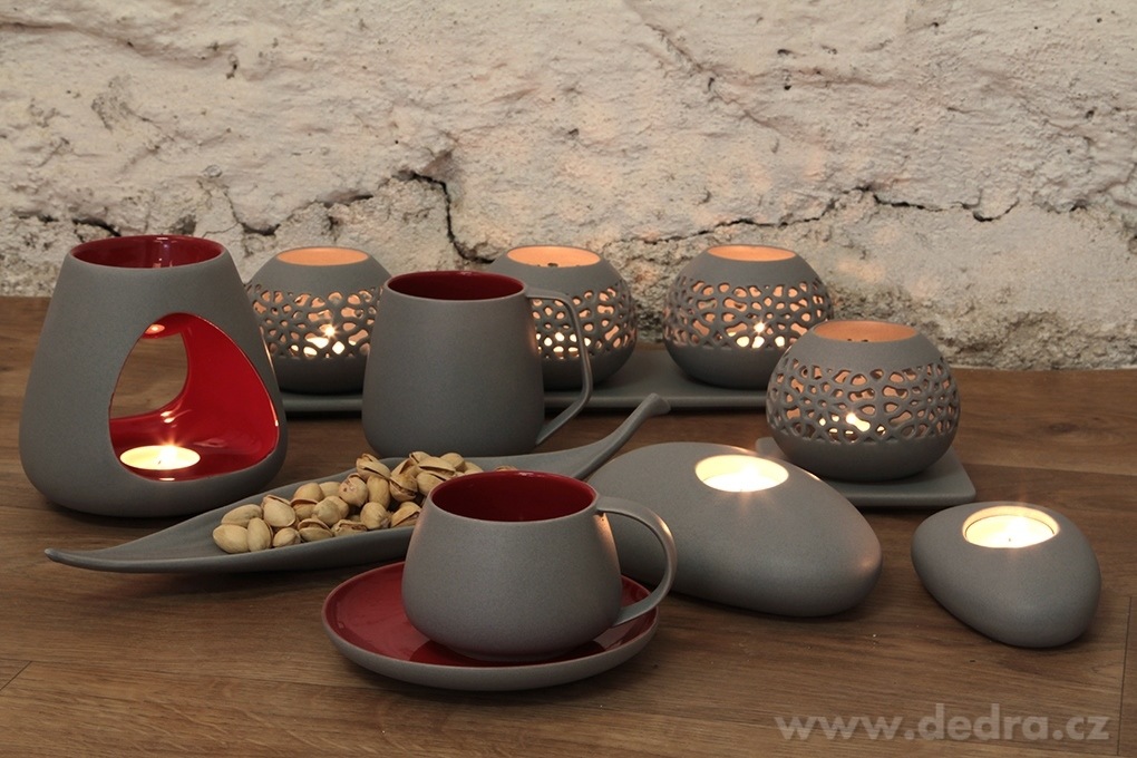 3 svícny na podnosu BALI CERAMICS, – náhled 4 | Grand Móda