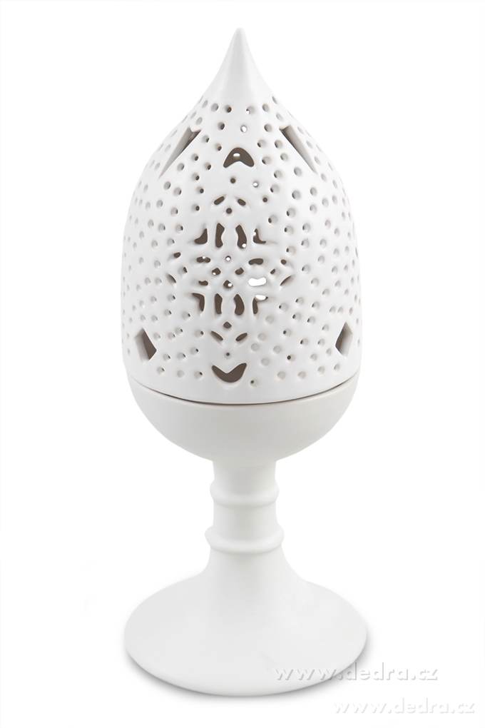 30 cm stojanový svícen s vyřezávaným stínidlem BALI CERAMICS | Svícny | Grand Móda