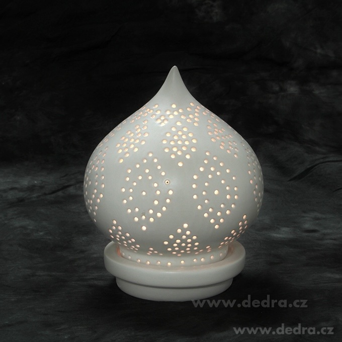 22 cm velký svícen s vyřezávaným stínidlem BALI CERAMICS – náhled 3 | Grand Móda