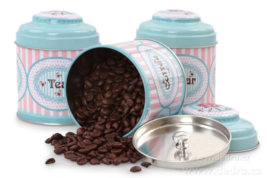 3 ks kulatá dóza, SUGAR, COFFEE, TEA – náhled 3 | Grand Móda