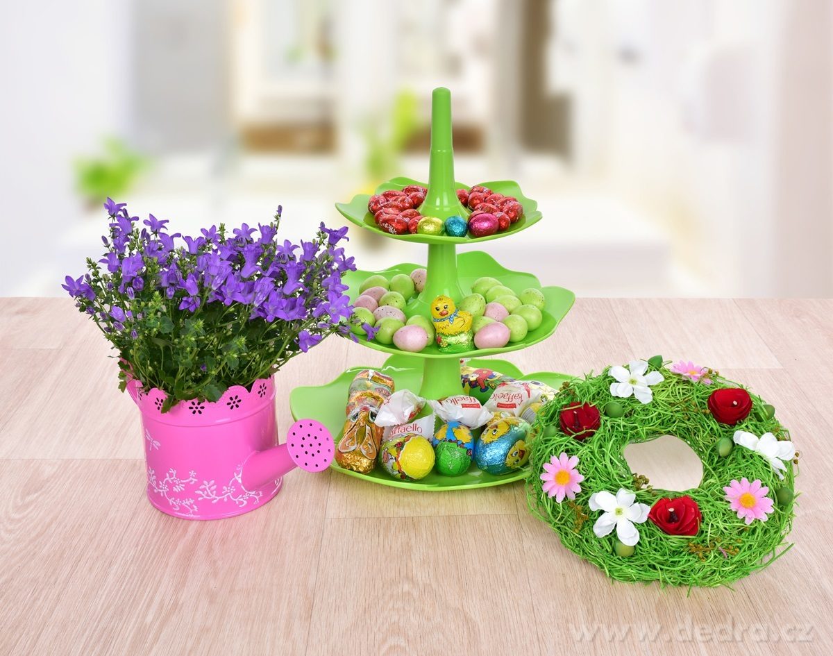 27 cm dekorativní kovová konvička, růžová – náhled 3 | Grand Móda