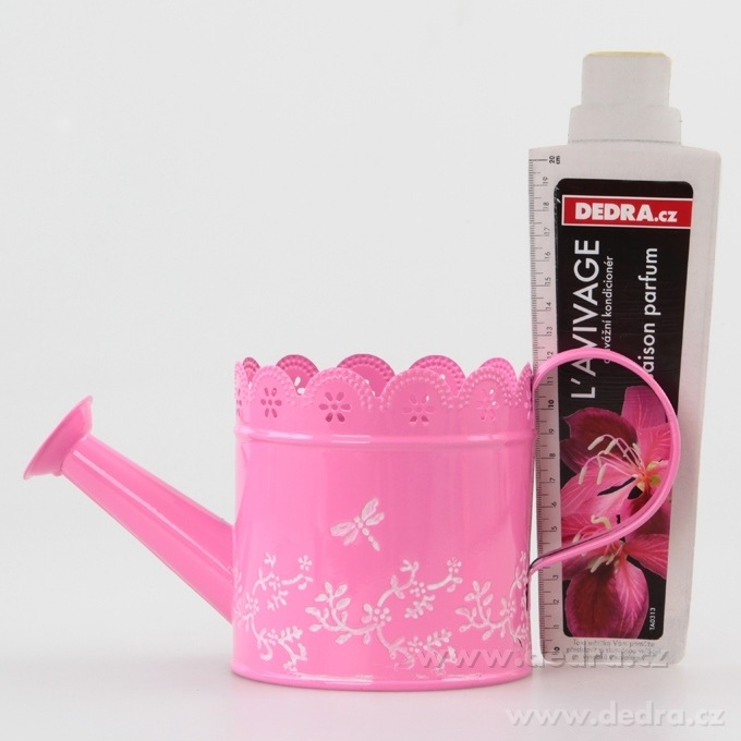 27 cm dekorativní kovová konvička, růžová – náhled 5 | Grand Móda