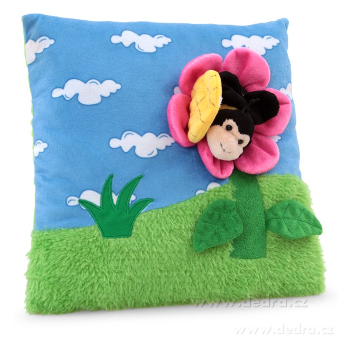 Plyšový polštářek s vyjímatelnou plyšovou včelkou | Plyíové a textilní ­čžŞ | Grand Móda