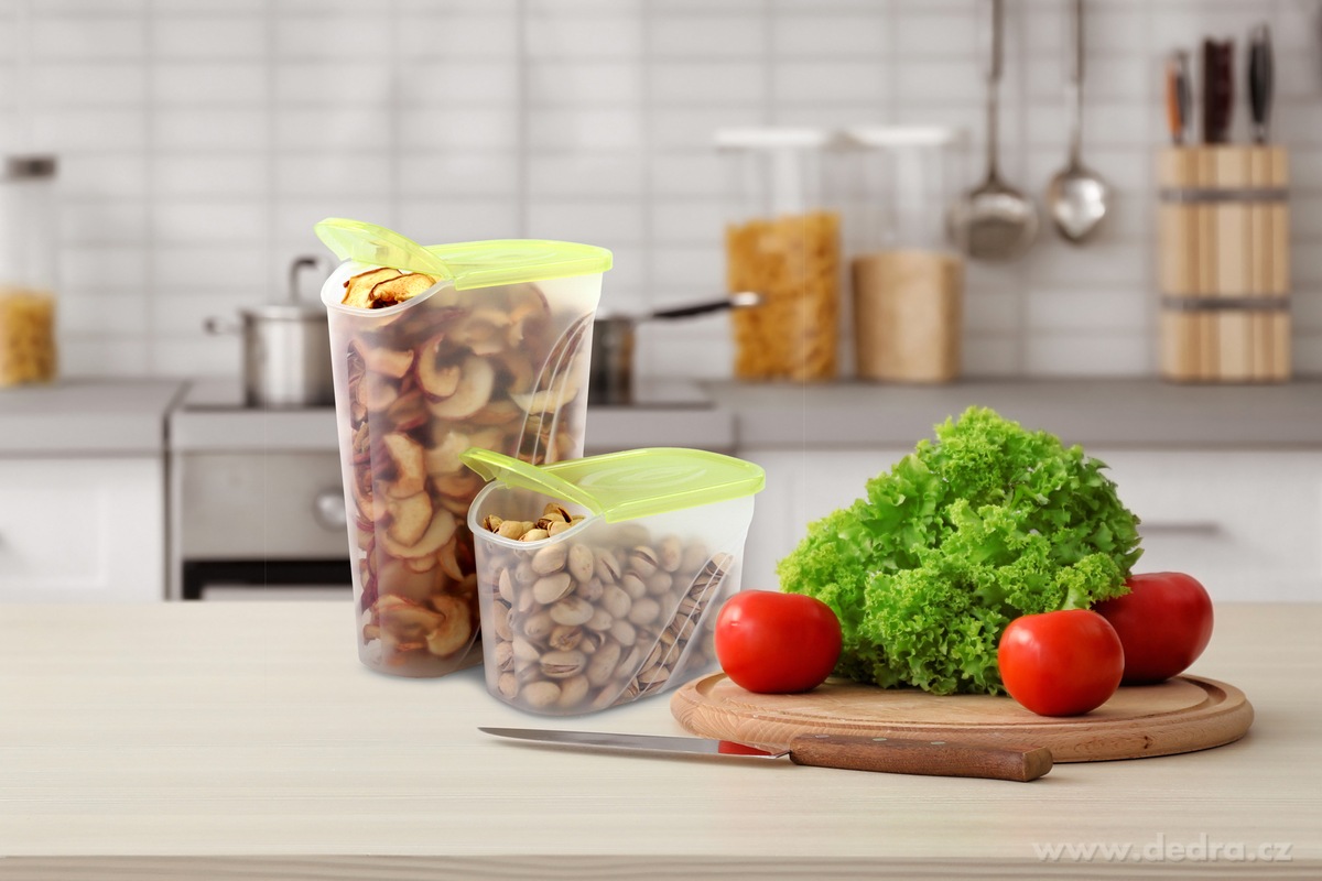 GREENBOX, 750 ml, dóza na sypké potraviny s výklopným víkem – náhled 3 | Grand Móda