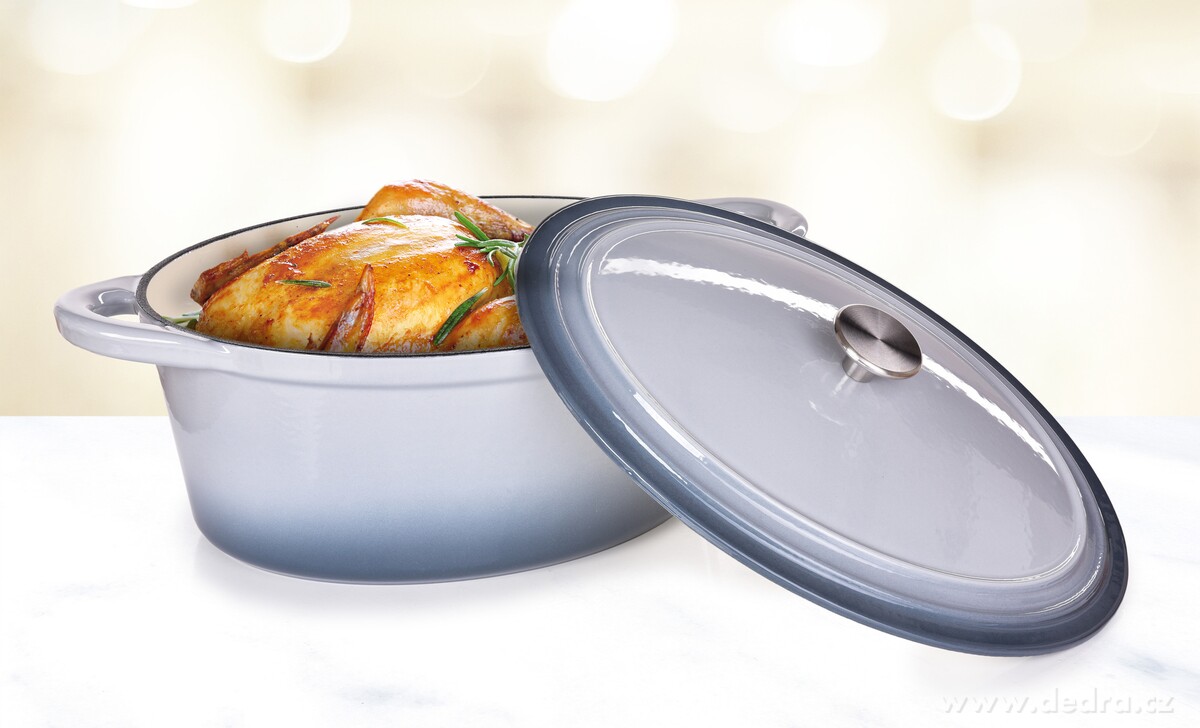 7L litinový pekáč, se samopodlévací poklicí, IRON MASSIVE – náhled 3 | Grand Móda