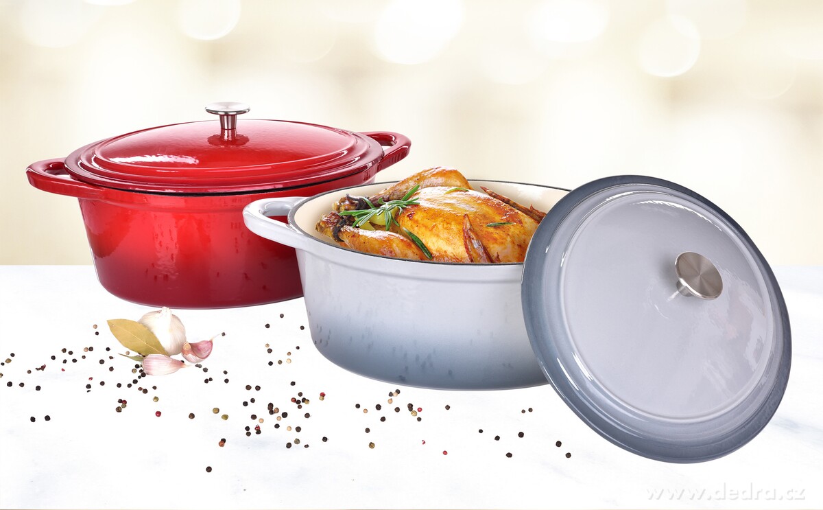 7L litinový pekáč, se samopodlévací poklicí, IRON MASSIVE – náhled 5 | Grand Móda