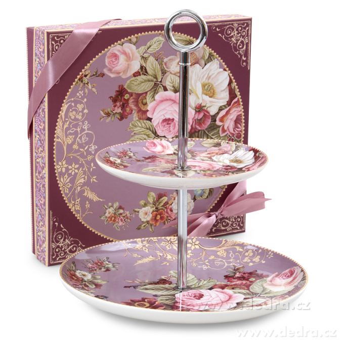 2 patrový etažér na servírování, v dárkovém balení | Venkovní stolování | Grand Móda