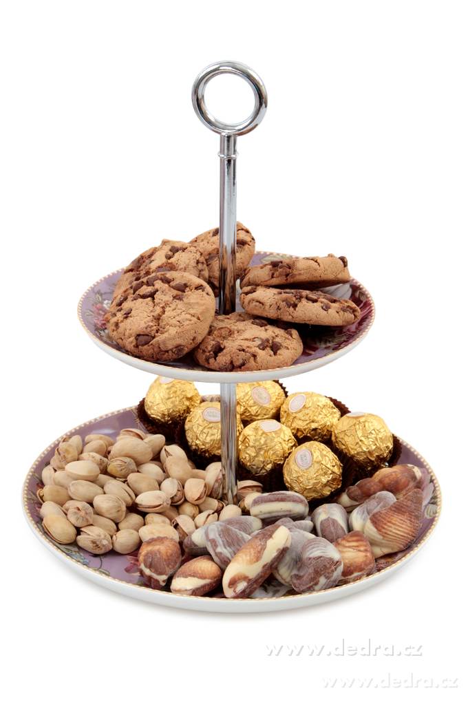 2 patrový etažér na servírování, v dárkovém balení – náhled 3 | Grand Móda