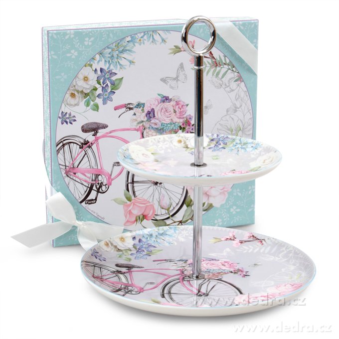 2 patrový etažér na servírování potravin, v dárkové krabici | Venkovní stolování | Grand Móda