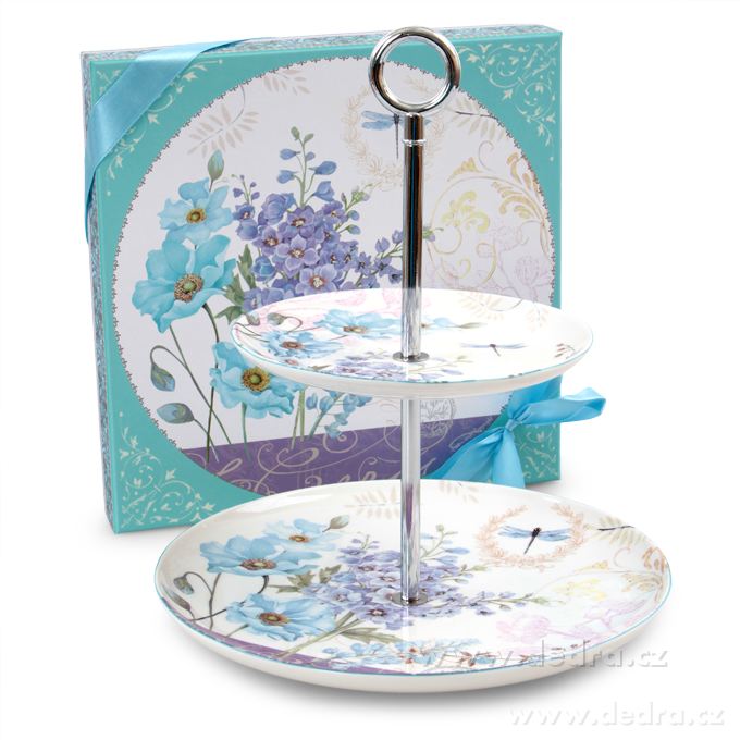 2 patrový etažér, na servírování potravin, v dárkovém balení | Nápoje | Grand Móda