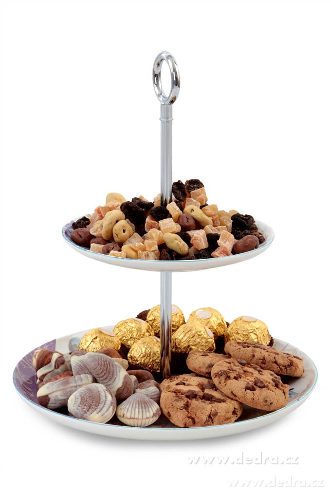 2 patrový etažér, na servírování potravin, v dárkovém balení – náhled 3 | Grand Móda