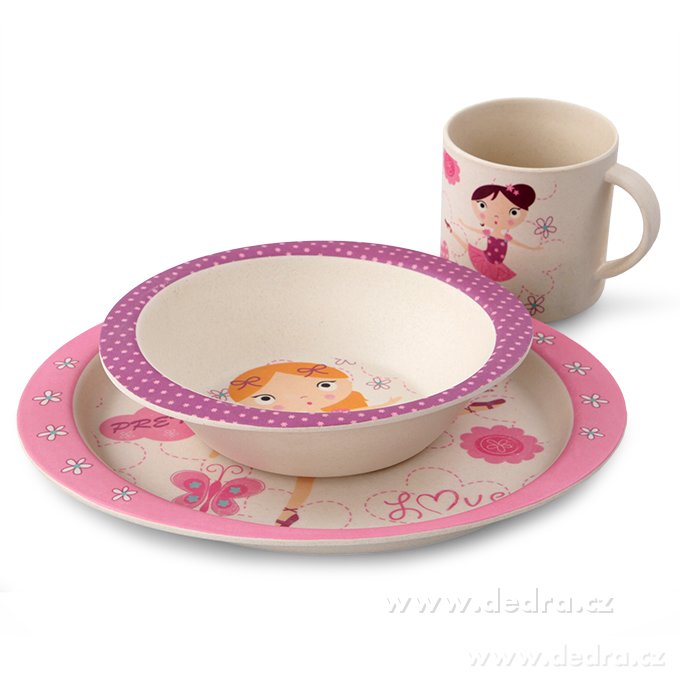 3 dílná jídelní sada pro holčičky – náhled 2 | Grand Móda