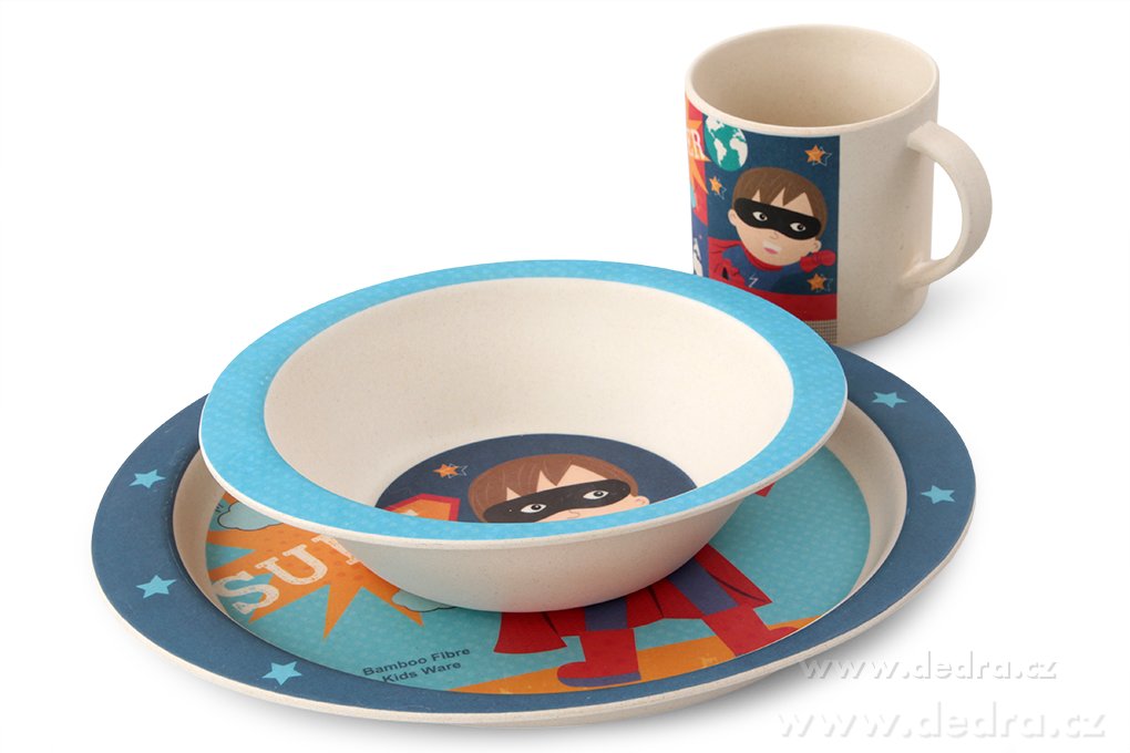 3 dílná jídelní sada pro super-kluky – náhled 2 | Grand Móda