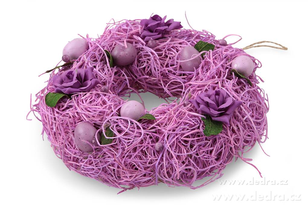 20 cm dekorativní věnec, ve fialových tónech – náhled 2 | Grand Móda