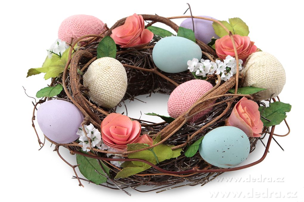 Dekorativní věnec, v pastelových tónech – náhled 2 | Grand Móda