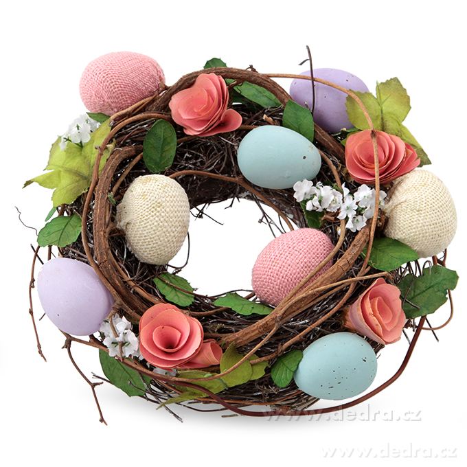 Dekorativní věnec, v pastelových tónech – náhled 3 | Grand Móda