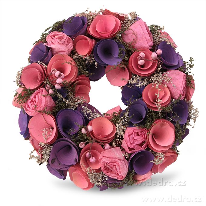 23 cm přírodně zdobený květinový věnec | Keramika a kvďtináče | Grand Móda