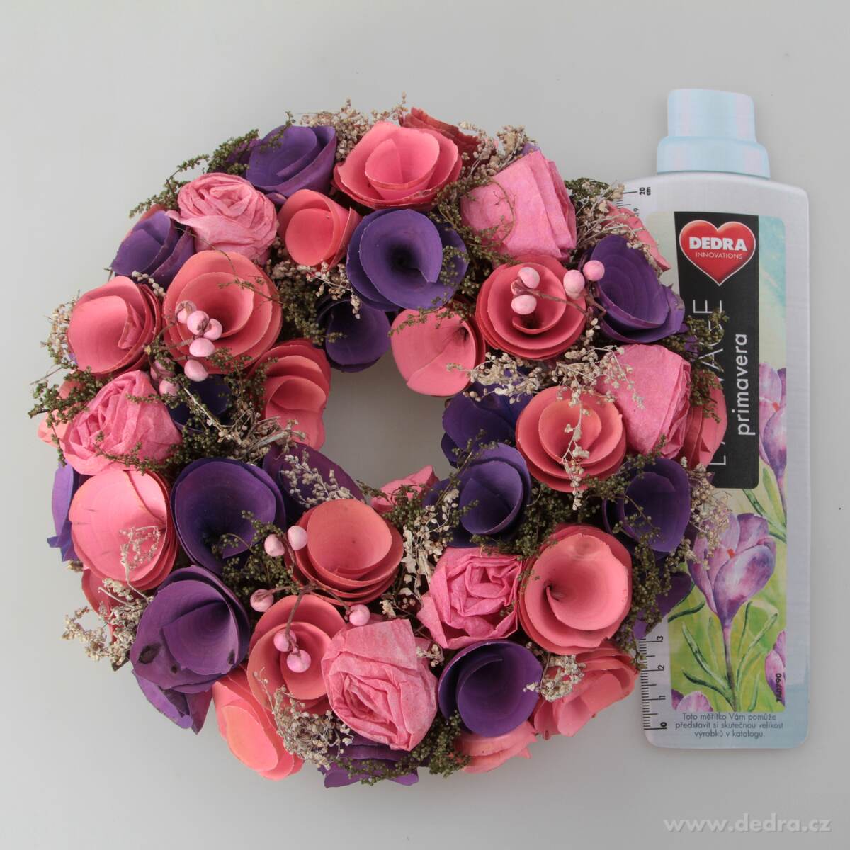 23 cm přírodně zdobený květinový věnec – náhled 5 | Grand Móda
