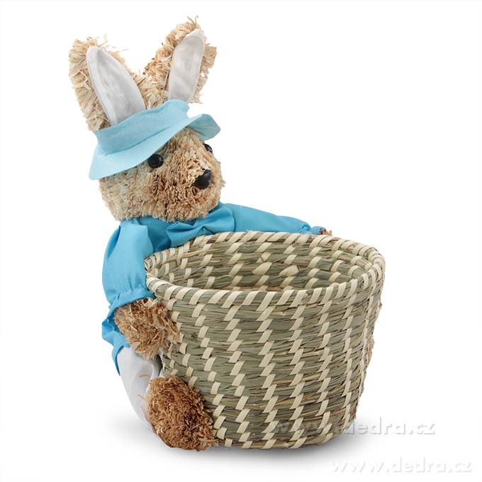 26 cm velká ošatka, s postavičkou zajíce z přírodní slámy – náhled 2 | Grand Móda