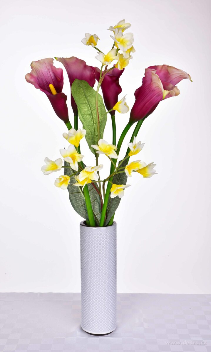 Calla tmavě fialová, výška 77 cm – náhled 3 | Grand Móda