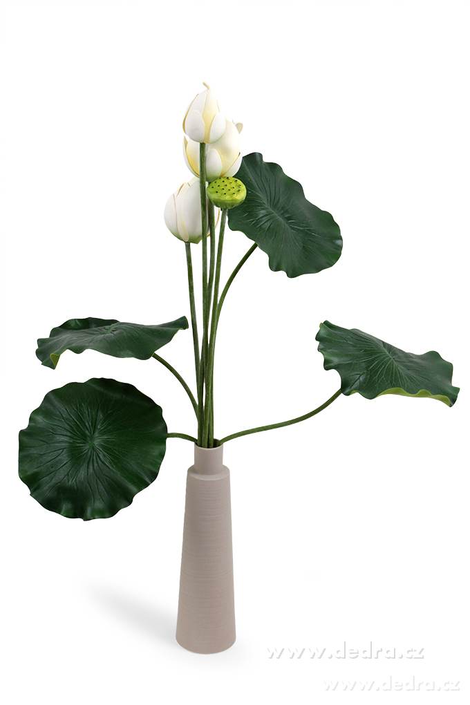 105 cm lotosové soukvětí, bílé – náhled 3 | Grand Móda