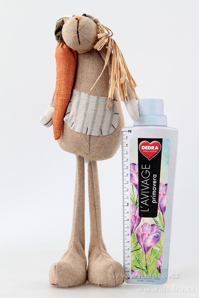 48 cm zajíc z přírodní tkaniny - juty., volně stojící dekorace – náhled 4 | Grand Móda