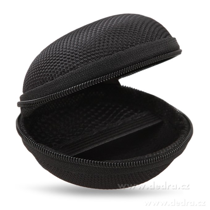 FC TRAVELLER, cestovní pouzdro na sluchátka & nabíječku, pevné skořepinové pouzdro Ø 8 cm, černé | Organizéry a pouzdra | Grand Móda