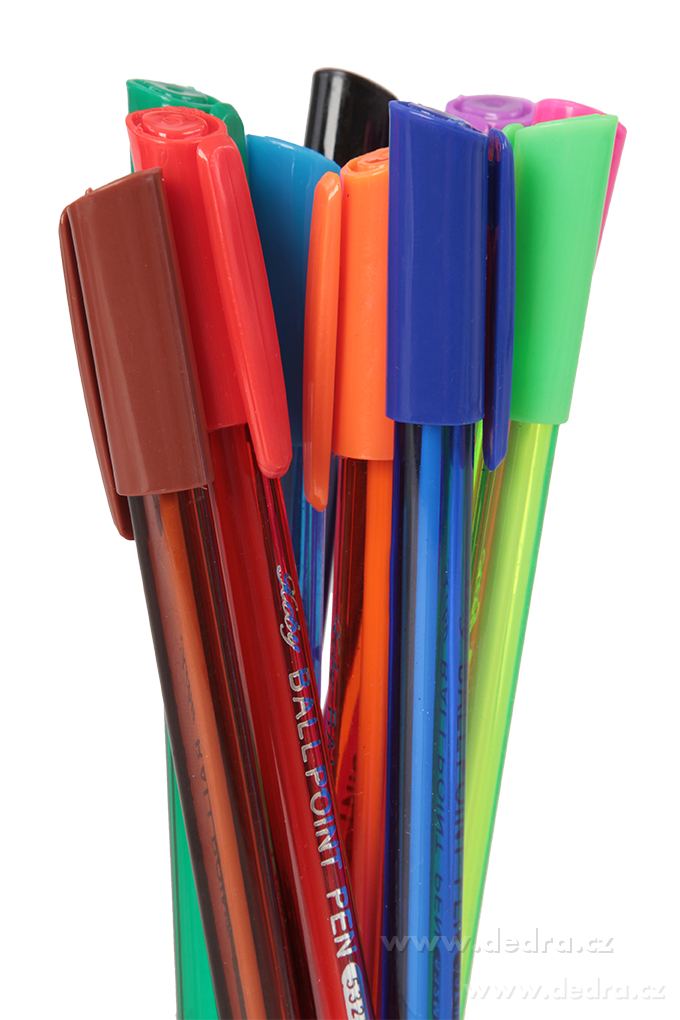 ART, 10 ks barevná kuličková pera, trojhranný tvar, pro pohodlné psaní v 10 barvách – náhled 2 | Grand Móda