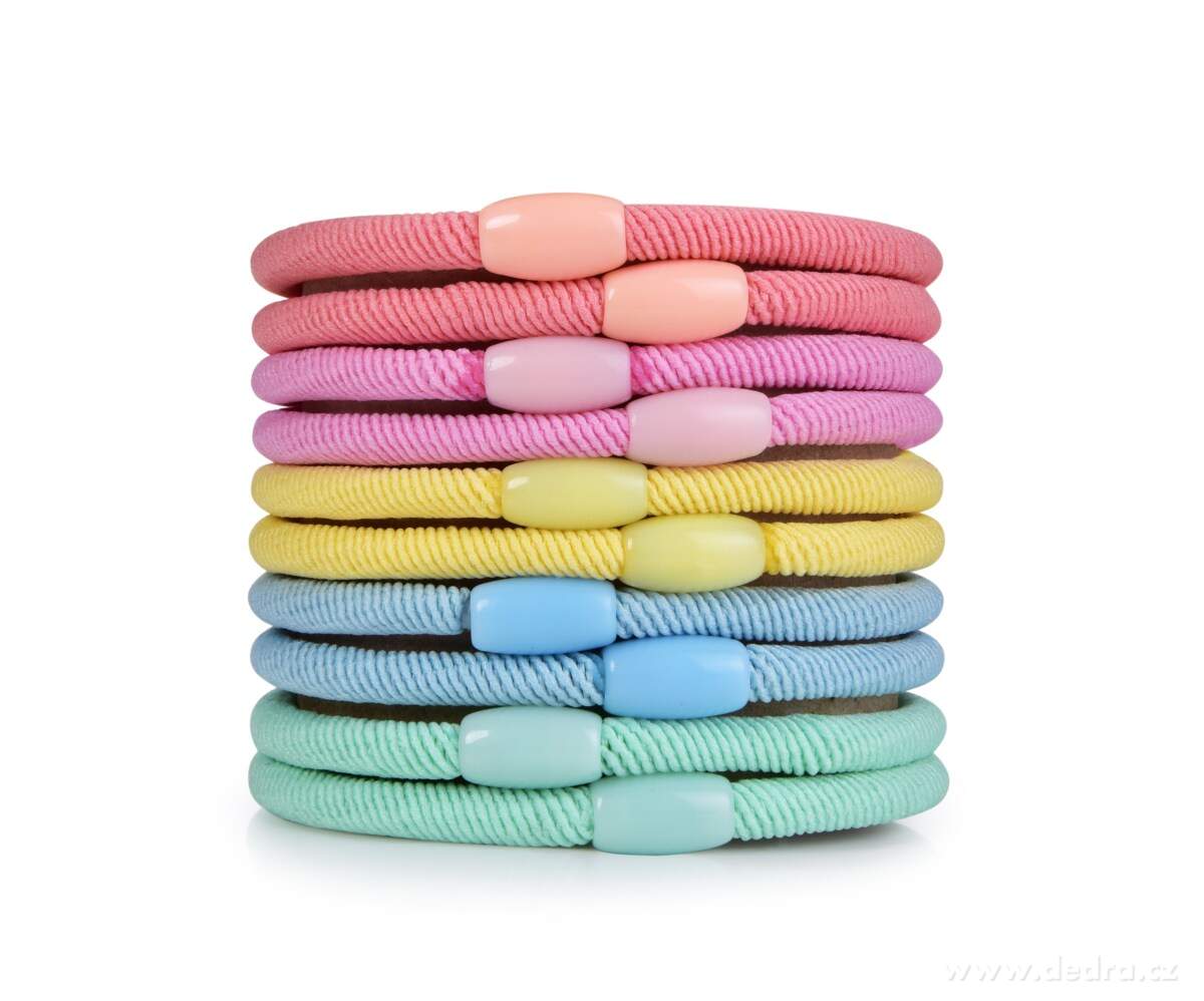 BEAUTY, 10 ks gumičky do vlasů, mix pastelových barev | Do vlasů | Grand Móda