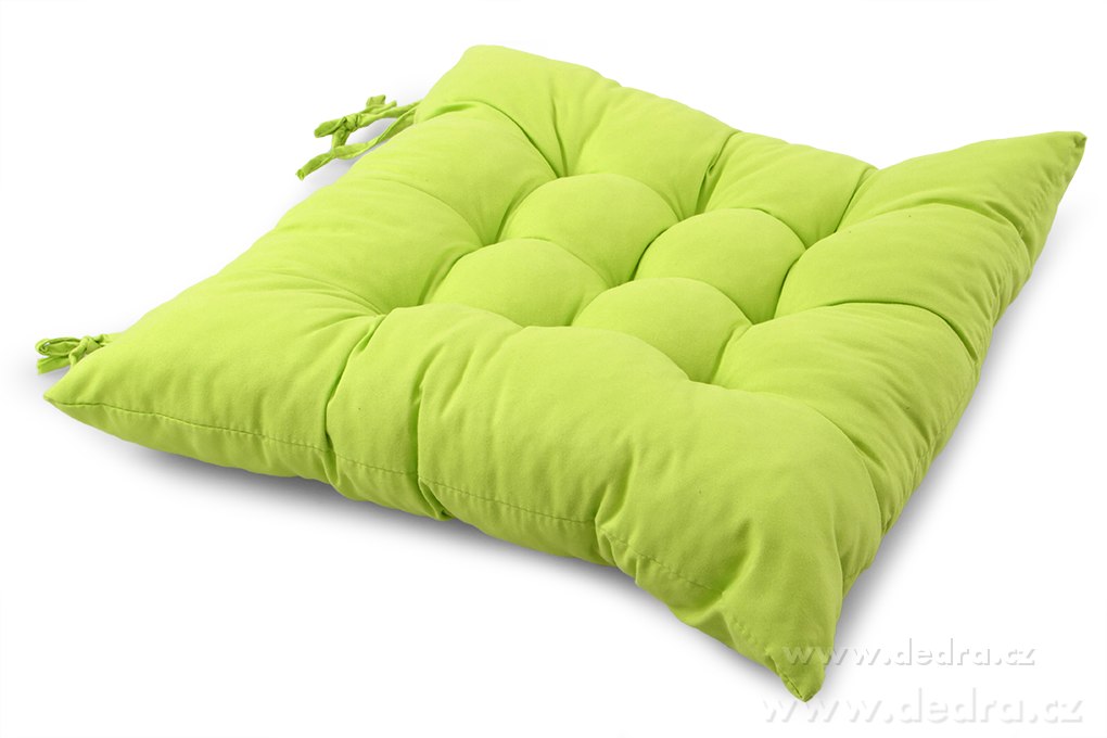 COMFORT, prošívaný sedák na židle & křesla, měkký sedák s vázáním, zelený, 35 × 35 cm | Grilování | Grand Móda