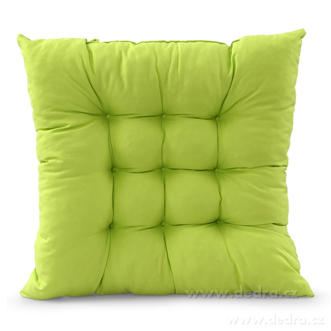 COMFORT, prošívaný sedák na židle & křesla, měkký sedák s vázáním, zelený, 35 × 35 cm – náhled 2 | Grand Móda