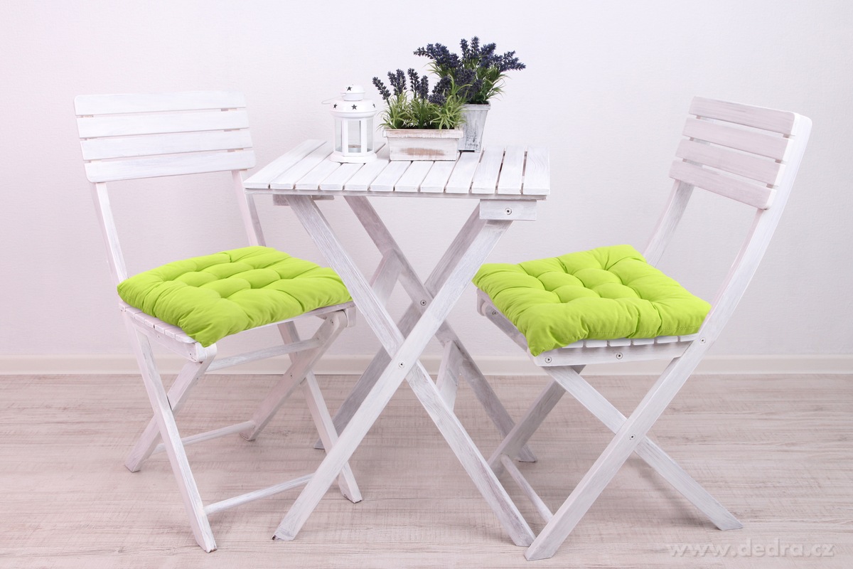 COMFORT, prošívaný sedák na židle & křesla, měkký sedák s vázáním, zelený, 35 × 35 cm – náhled 3 | Grand Móda