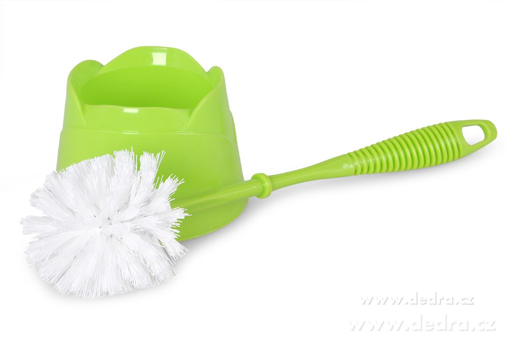 PRAKTIK, Volně stojící WC štětka s nádobou, odolný plast, zelená, 38 cm – náhled 2 | Grand Móda