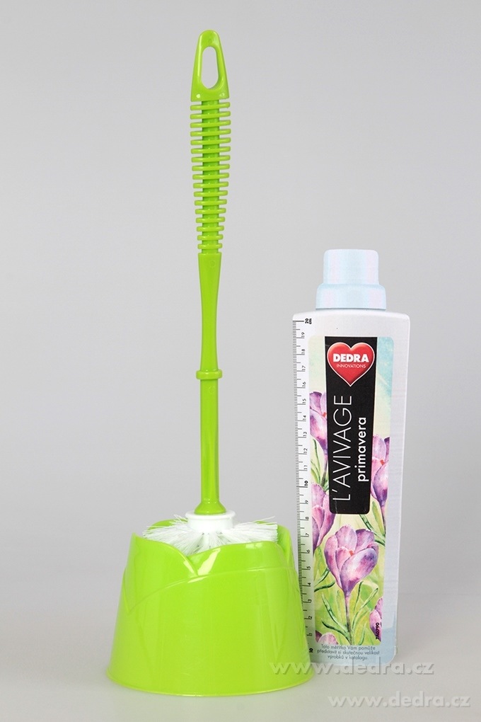 PRAKTIK, Volně stojící WC štětka s nádobou, odolný plast, zelená, 38 cm – náhled 4 | Grand Móda