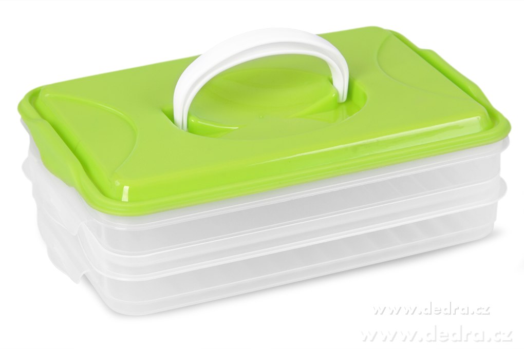 BUCHTONOŠ, 2×800 ml, 2patrový box na potraviny s víkem | Jídlo a pití na cesty | Grand Móda