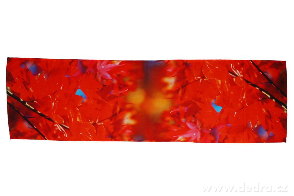 Běhoun na stůl, červené listí | Ubrusy a prostírání | Grand Móda