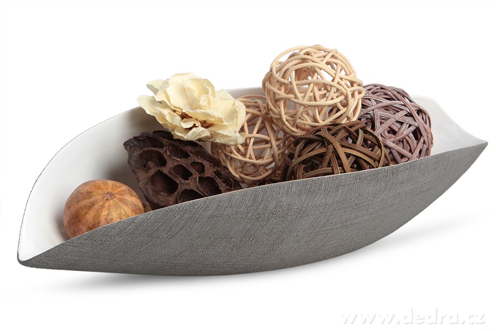 34 cm keramická mísa antracitová, podlouhlého tvaru – náhled 3 | Grand Móda