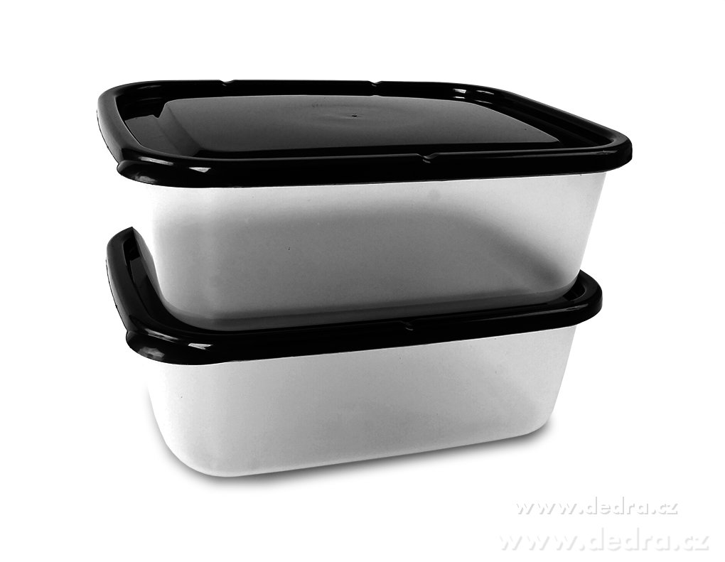 2 ks box 1300 ml, černý | Skladování potravin ­čŹ▒ | Grand Móda