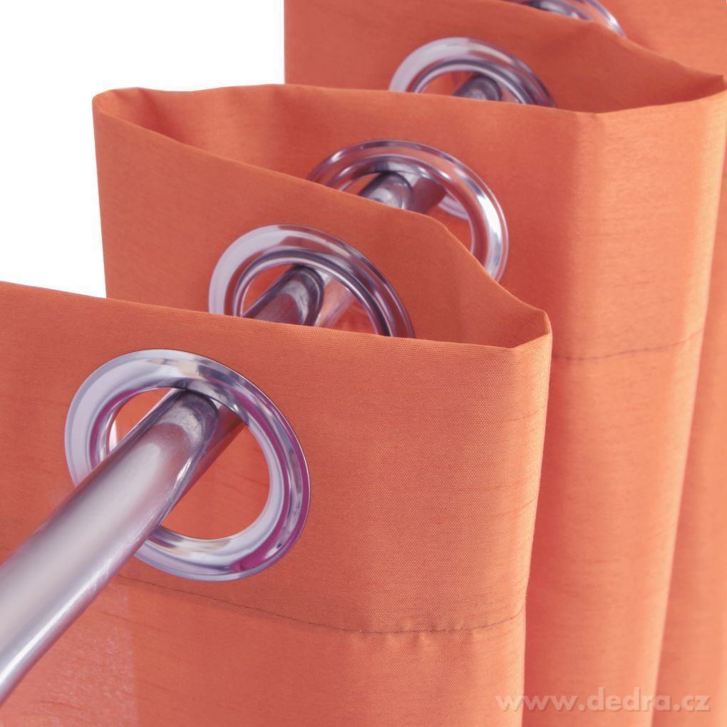 SILKY, závěs z neprůhledné tkaniny, umělé hedvábí, tmavě lososový – náhled 2 | Grand Móda