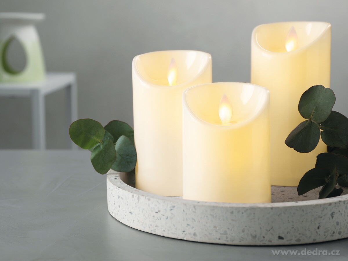 DANCING, Celoplastová LED svíčka s pohyblivým plamínkem, pro interiér & exteriér – náhled 6 | Grand Móda