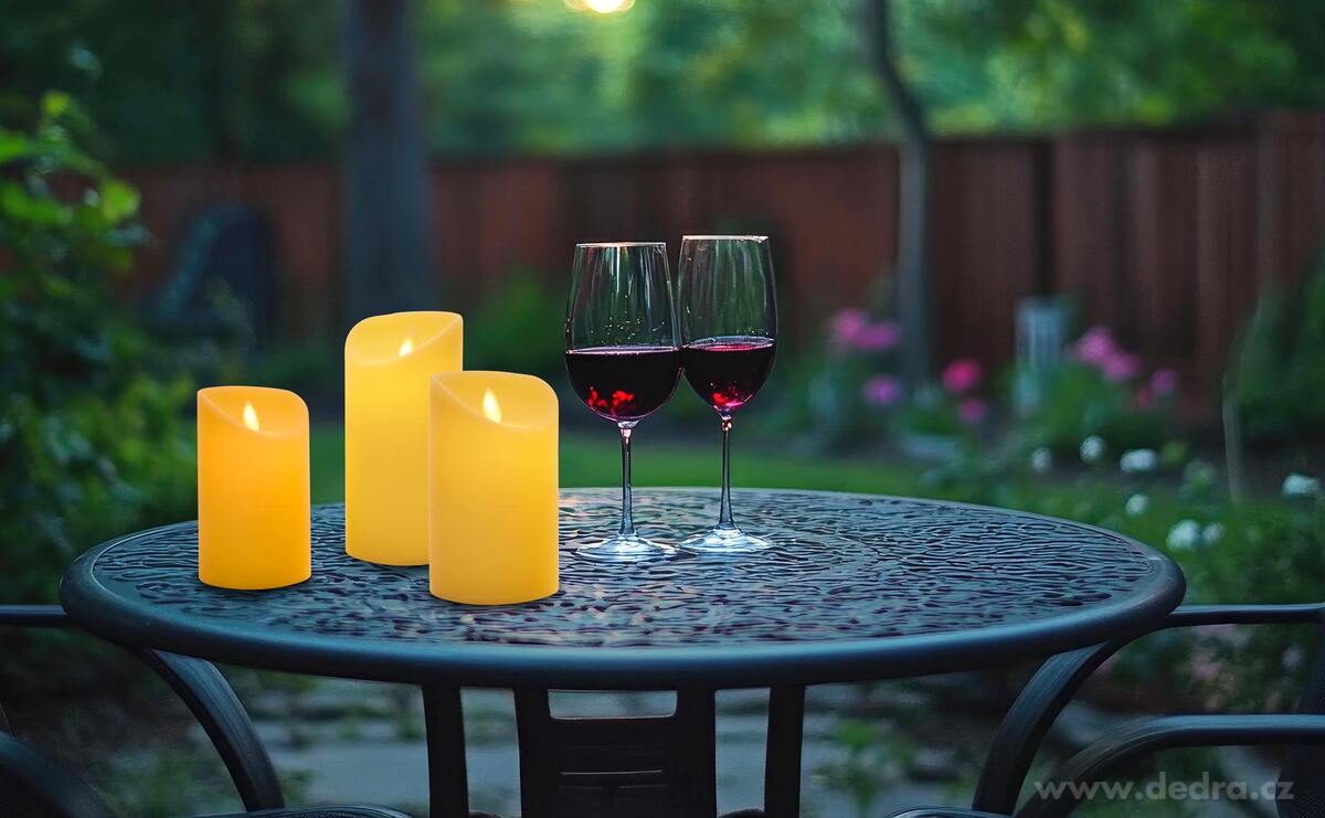 DANCING, Celoplastová LED svíčka s pohyblivým plamínkem, pro interiér & exteriér – náhled 3 | Grand Móda