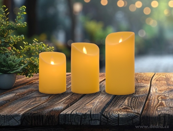 DANCING, Celoplastová LED svíčka s pohyblivým plamínkem, pro interiér & exteriér – náhled 4 | Grand Móda